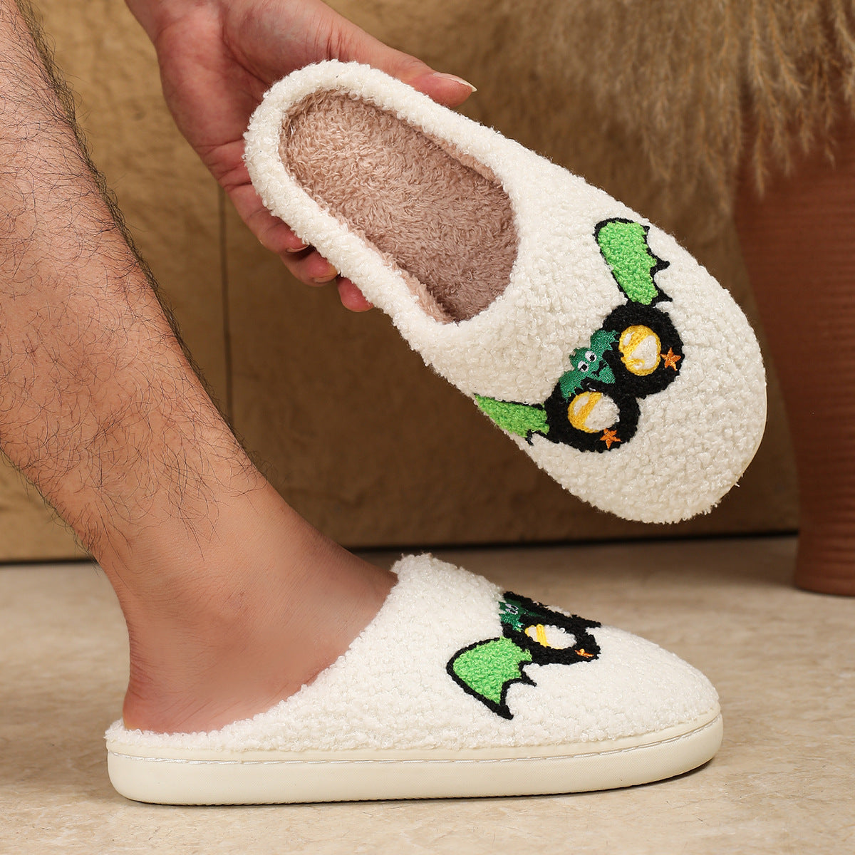 Halloween Warm Indoor Non Slip Cotton Slippers