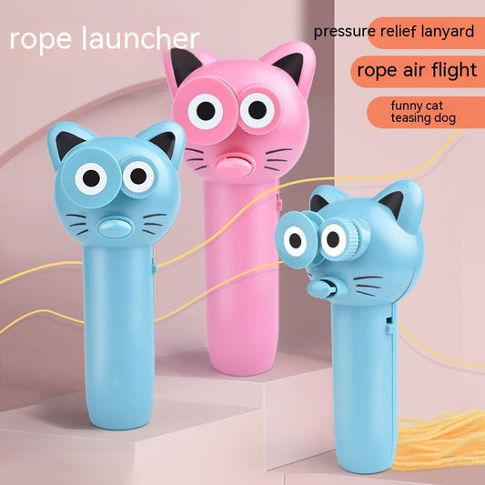 Rope Transmitter Decompression Toy Funny Cat Electric Propulsion Reduction